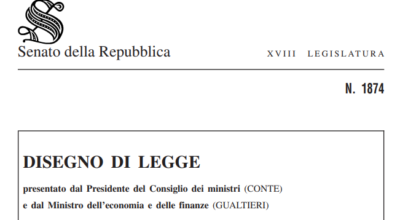 Decreto Rilancio_Disegno Legge N.1874