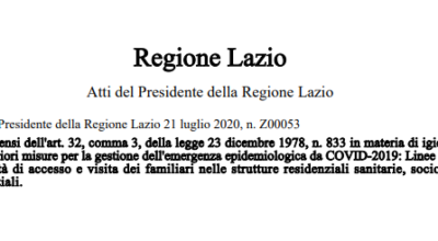 Regione Lazio_Ordinanza Z00053 del 21/07/2020