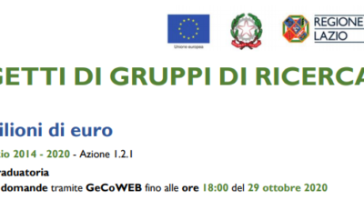 Regione Lazio Avviso_Progetti di Gruppi di Ricerca 2020