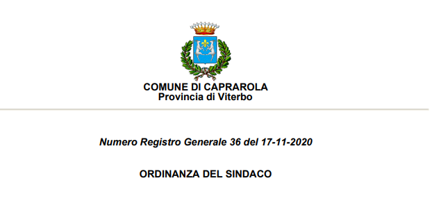 Ordinanza sindacale_17/11/2020