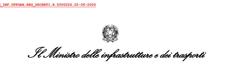 Ministero delle Infrastrutture e dei Trasporti_Decreto 02/06/2020