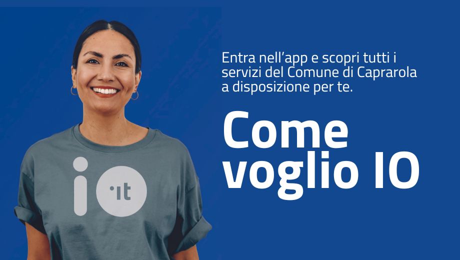 Il Comune di Caprarola rende disponibili i propri servizi tramite l’app IO